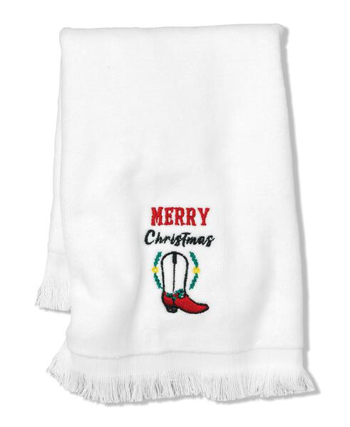 Holiday Boot Velour Fingertip Towel