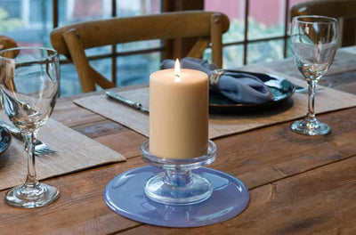 silicone trivet as candle holder centerpiece