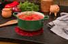 Silicone trivet for cooking, red